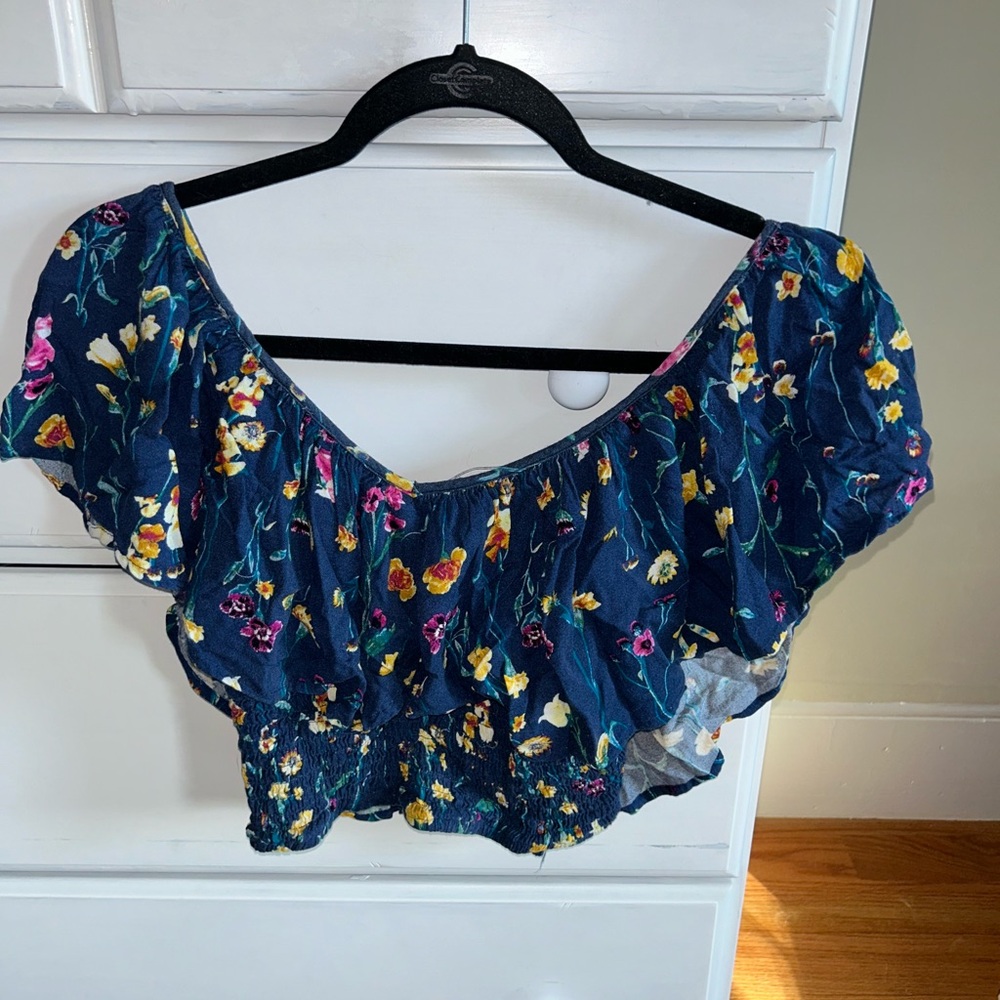 Summer floral, off the shoulder tube top